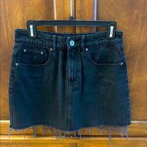 Zara Trafaluc collection TRF Black Denim Skirt